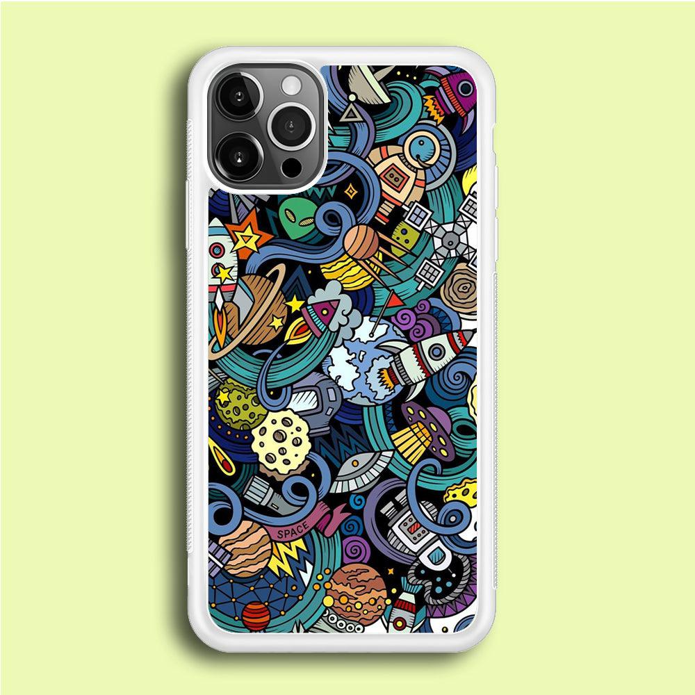 Doodle 002 iPhone 12 Pro Max Case-Rubber / White (2D Case)-Xtracase