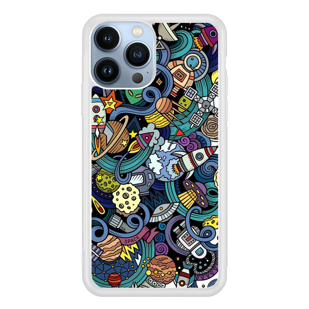 Doodle 002 iPhone 13 Pro Max Case-Rubber / White (2D Case)-Xtracase