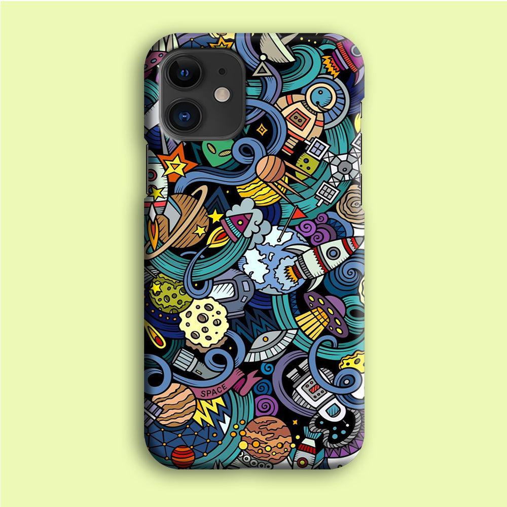 Doodle 002 iPhone 12 Case-Plastic / Full Wrap (3D Case)-Xtracase