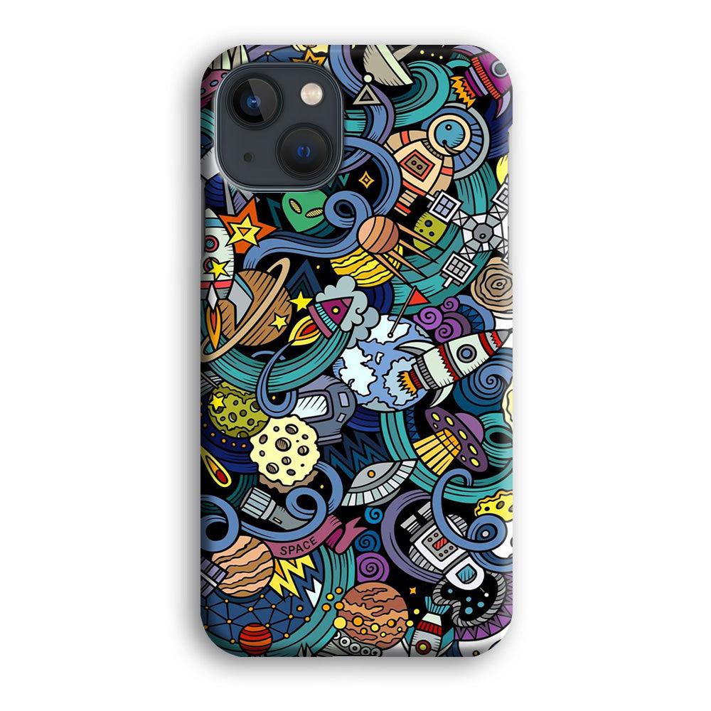 Doodle 002 iPhone 13 Mini Case-Plastic / Full Wrap (3D Case)-Xtracase