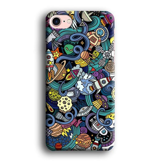 Doodle 002 iPhone 8 Case-Plastic / Full Wrap (3D Case)-Xtracase