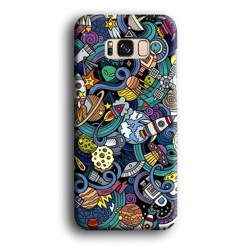 Doodle 002 Samsung Galaxy S8 Case-Plastic / Full Wrap (3D Case)-Xtracase