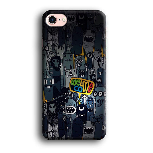 Doodle 003 iPhone 8 Case-Plastic / Full Wrap (3D Case)-Xtracase
