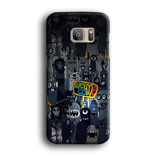 Doodle 003 Samsung Galaxy S7 Case-Plastic / Full Wrap (3D Case)-Xtracase