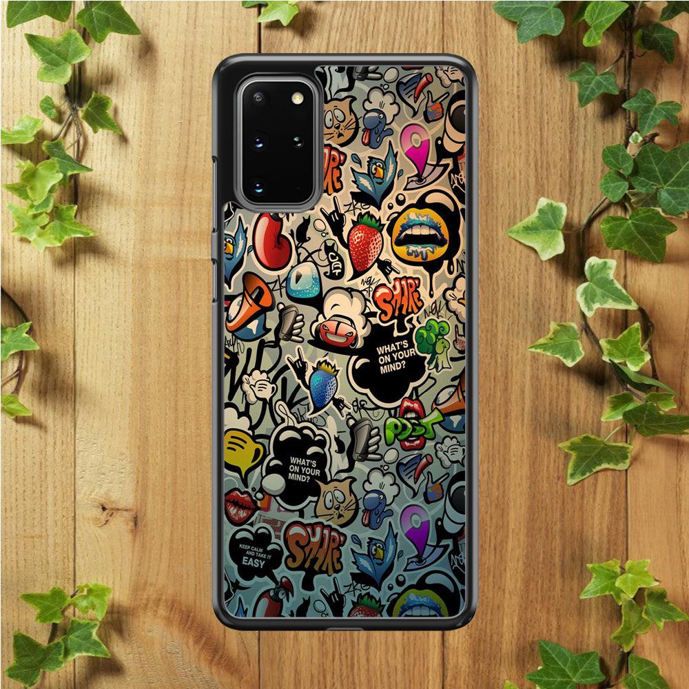 Doodle 004 Samsung Galaxy S20 Plus Case-Plastic / Full Wrap (3D Case)-Xtracase