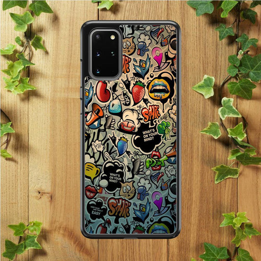 Doodle 004 Samsung Galaxy S20 Plus Case-Plastic / Full Wrap (3D Case)-Xtracase