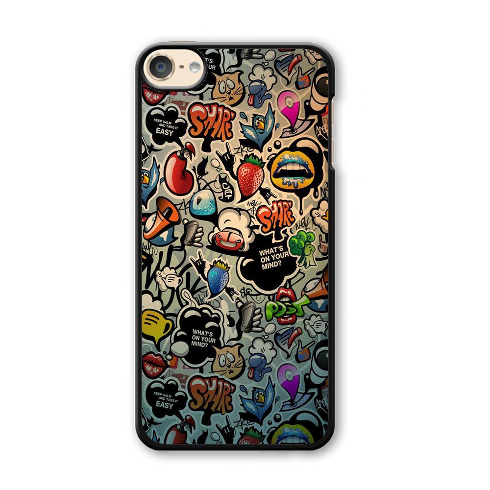Doodle 004 iPod Touch 6 Case-Plastic / Full Wrap (3D Case)-Xtracase