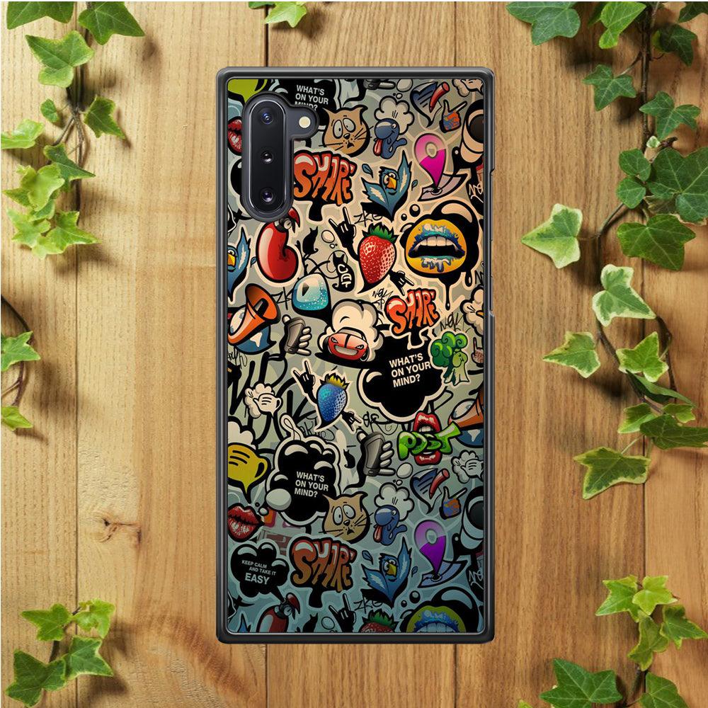 Doodle 004 Samsung Galaxy Note 10 Case-Plastic / Full Wrap (3D Case)-Xtracase