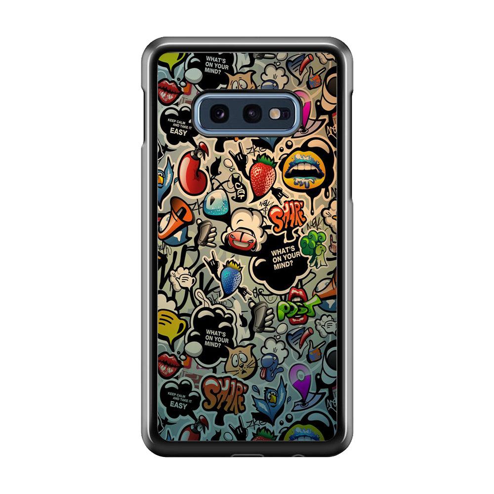 Doodle 004 Samsung Galaxy S10E Case-Plastic / Full Wrap (3D Case)-Xtracase