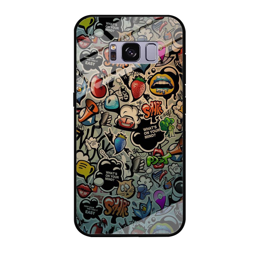 Doodle 004 Samsung Galaxy S8 Case-Tempered Glass Case-Xtracase