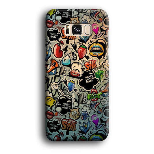 Doodle 004 Samsung Galaxy S8 Case-Plastic / Full Wrap (3D Case)-Xtracase
