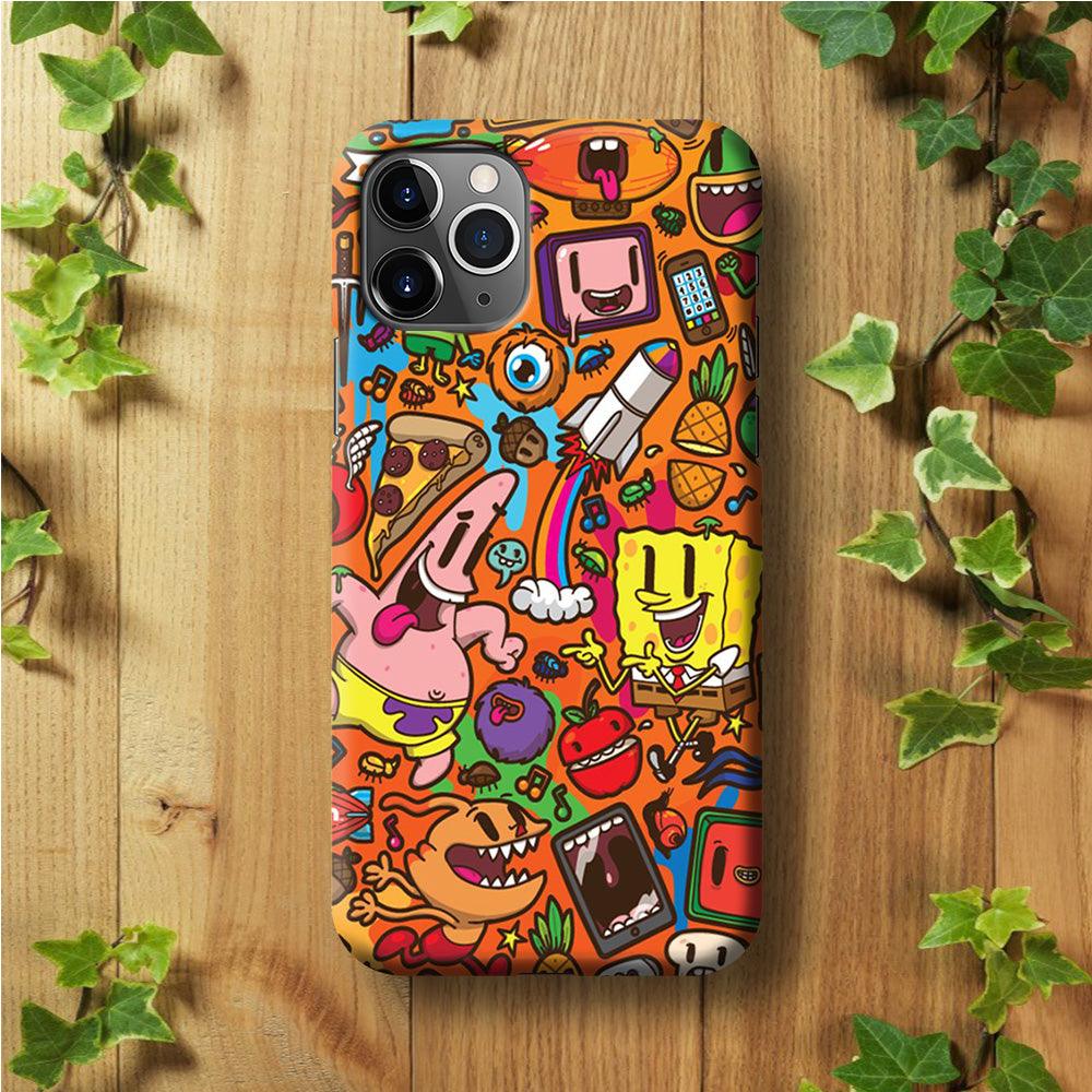 Doodle Art 005 iPhone 11 Pro Max Case-Plastic / Full Wrap (3D Case)-Xtracase