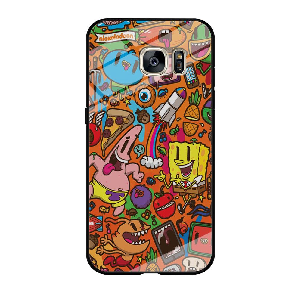Doodle Art 005 Samsung Galaxy S7 Edge Case-Tempered Glass Case-Xtracase
