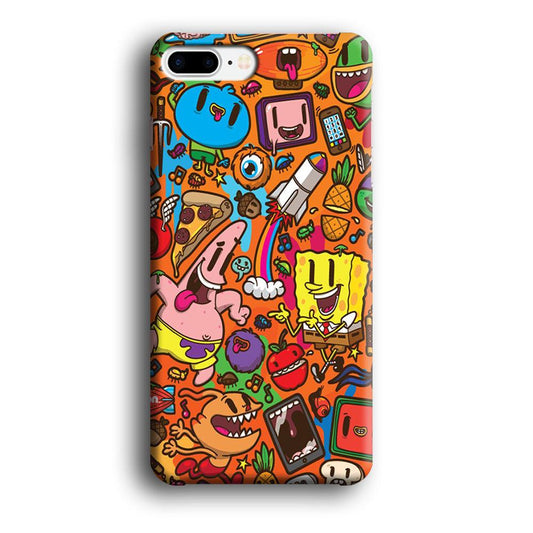 Doodle Art 005 iPhone 8 Plus Case-Plastic / Full Wrap (3D Case)-Xtracase