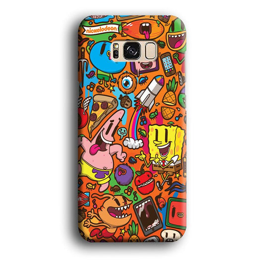 Doodle Art 005 Samsung Galaxy S8 Case-Plastic / Full Wrap (3D Case)-Xtracase
