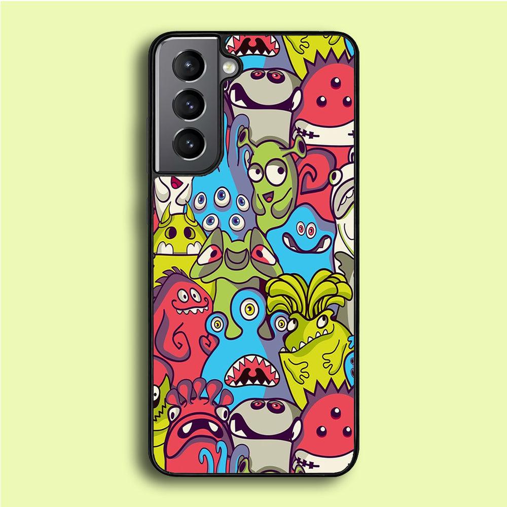 Doodle Art 006 Samsung Galaxy S21 Plus Case-Plastic / Full Wrap (3D Case)-Xtracase