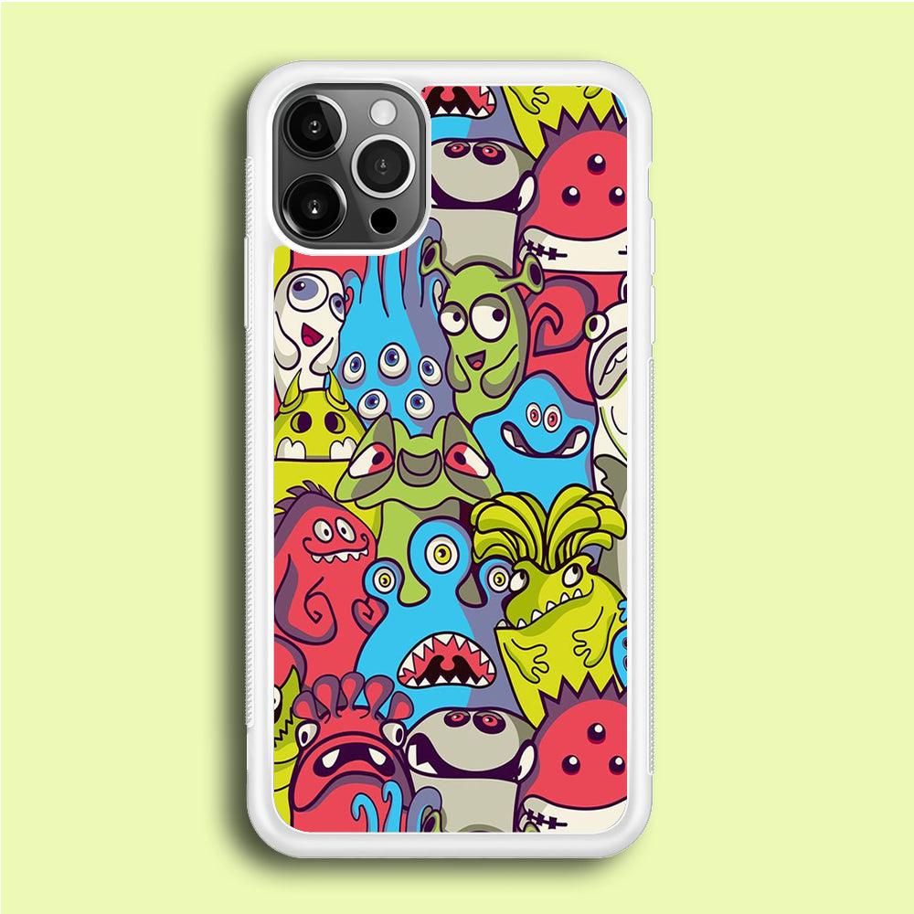 Doodle Art 006 iPhone 12 Pro Max Case-Rubber / White (2D Case)-Xtracase