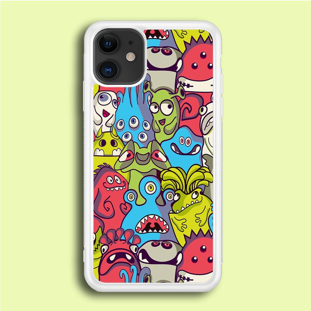 Doodle Art 006 iPhone 12 Mini Case-Rubber / White (2D Case)-Xtracase