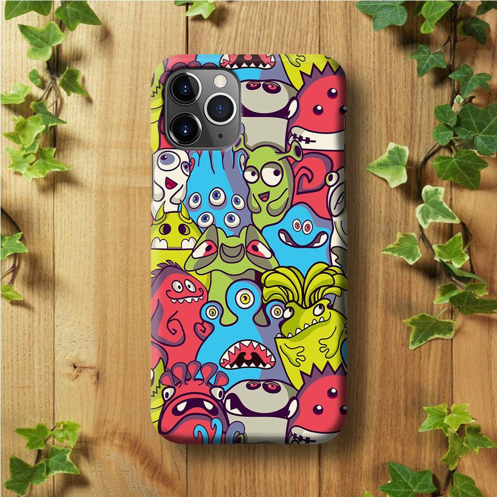 Doodle Art 006 iPhone 11 Pro Max Case-Plastic / Full Wrap (3D Case)-Xtracase