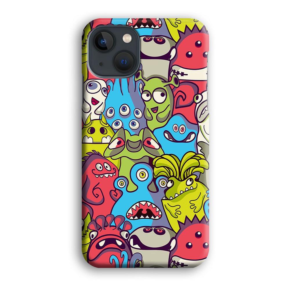 Doodle Art 006 iPhone 13 Mini Case-Plastic / Full Wrap (3D Case)-Xtracase