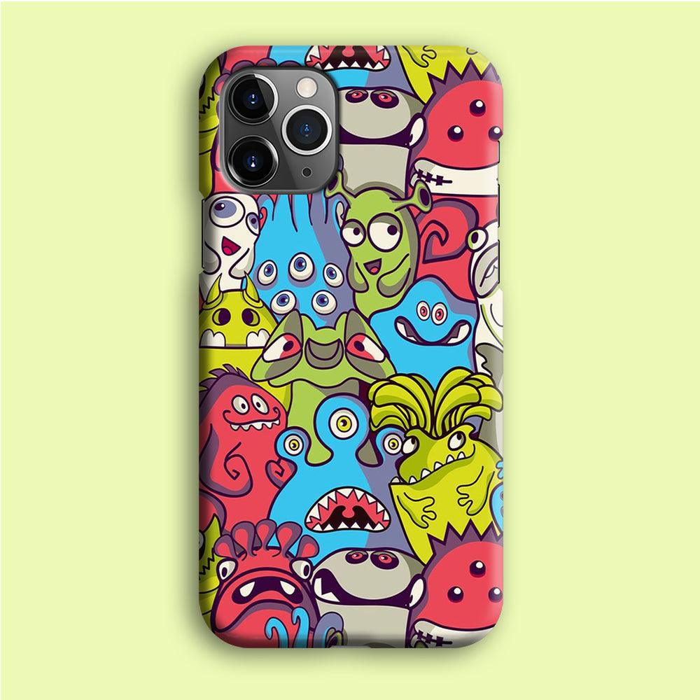 Doodle Art 006 iPhone 12 Pro Case-Plastic / Full Wrap (3D Case)-Xtracase
