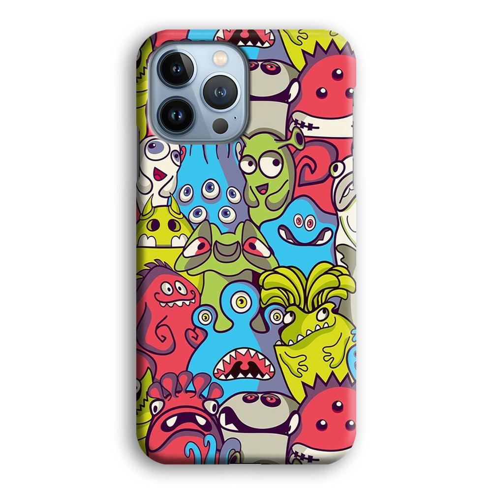 Doodle Art 006 iPhone 13 Pro Case-Plastic / Full Wrap (3D Case)-Xtracase
