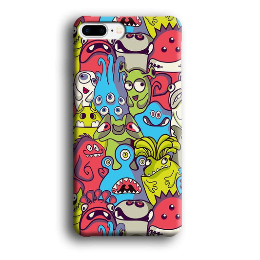 Doodle Art 006 iPhone 8 Plus Case-Plastic / Full Wrap (3D Case)-Xtracase