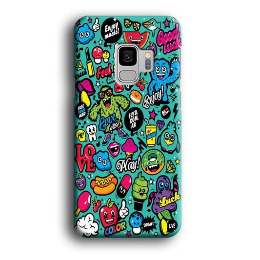 Doodle Art 007 Samsung Galaxy S9 3D Case-Xtracase