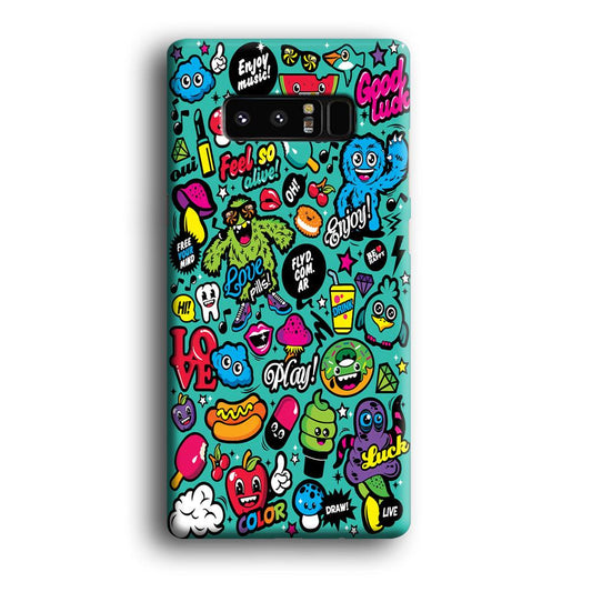 Doodle Art 007 Samsung Galaxy Note 8 3D Case-Xtracase