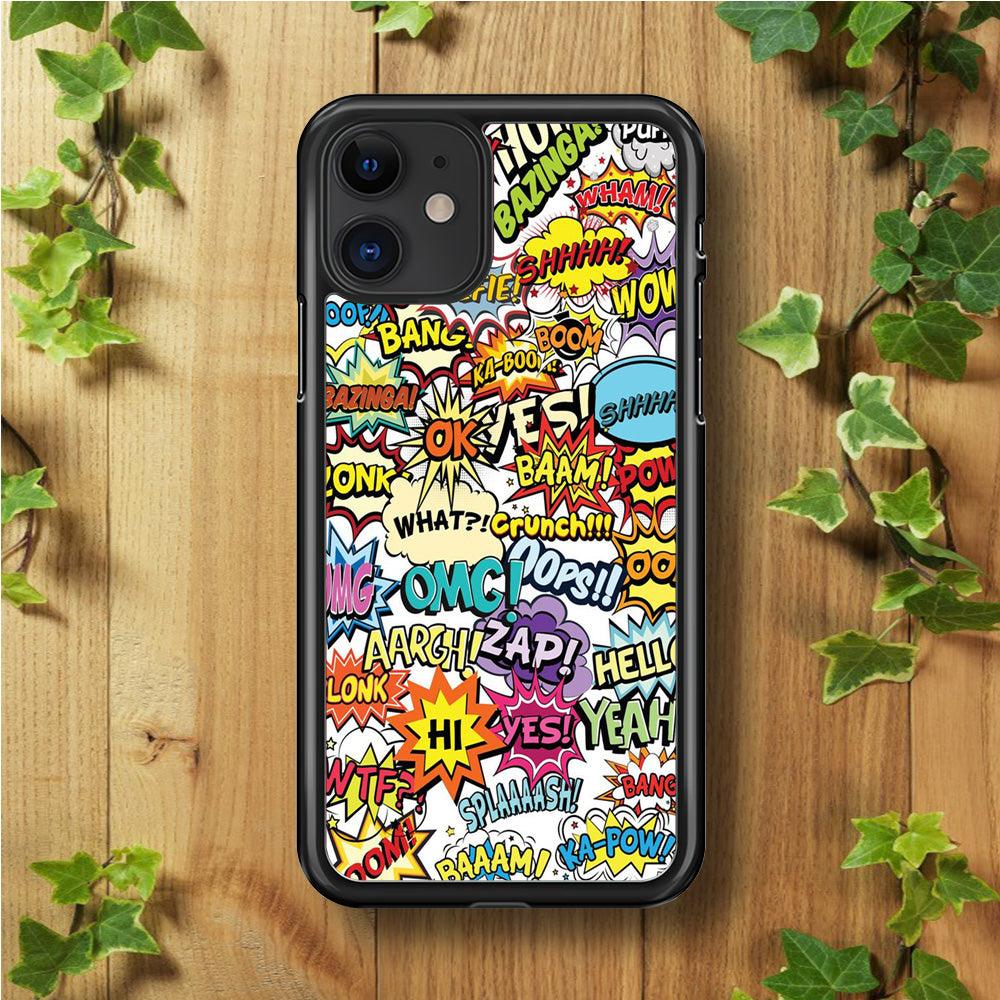 Doodle Art 011 iPhone 11 Case-Rubber / Black (2D Case)-Xtracase