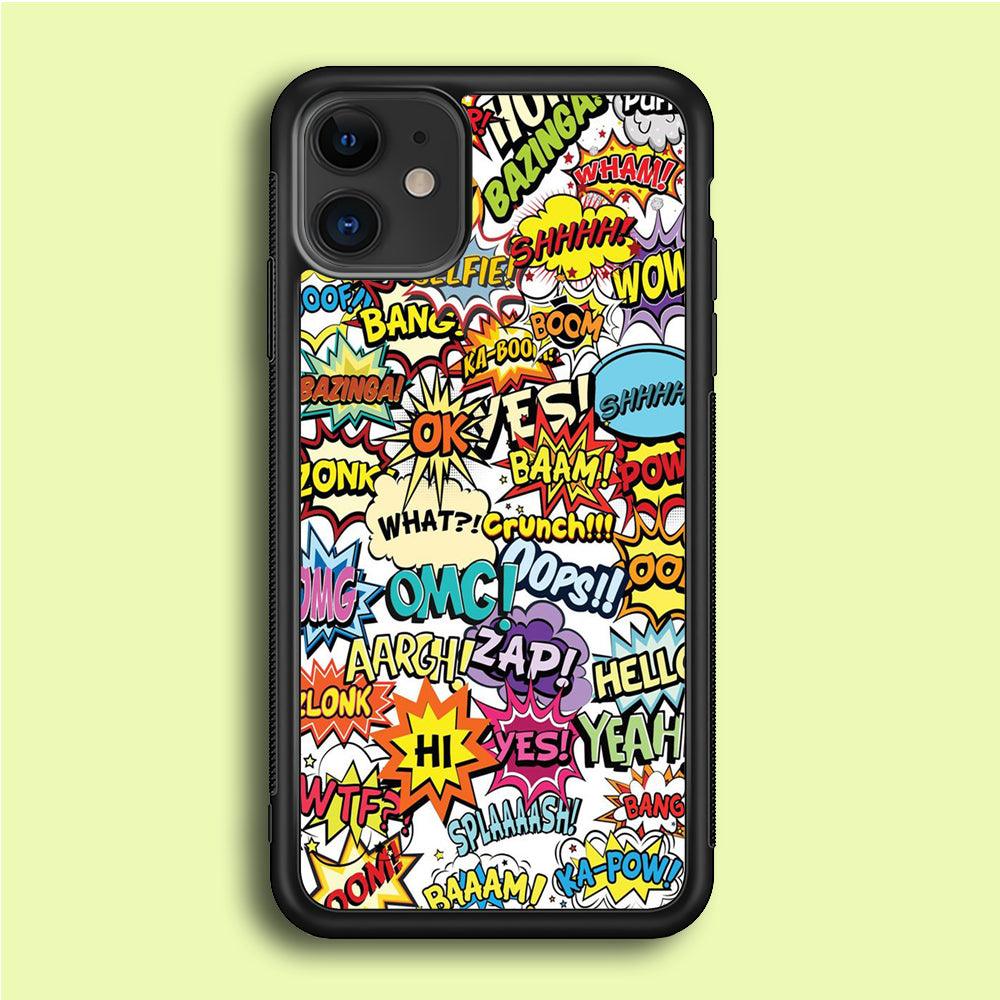 Doodle Art 011 iPhone 12 Case-Rubber / Black (2D Case)-Xtracase