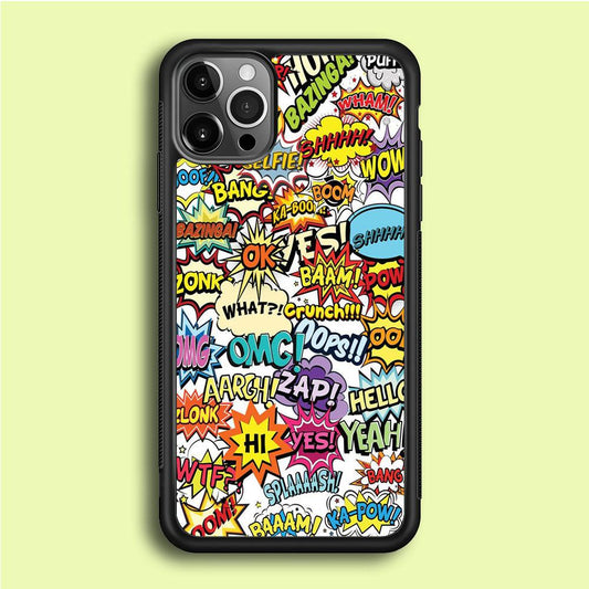 Doodle Art 011 iPhone 12 Pro Case-Rubber / Black (2D Case)-Xtracase