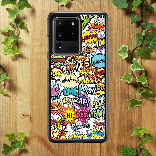 Doodle Art 011 Samsung Galaxy S20 Ultra Case-Rubber / Black (2D Case)-Xtracase