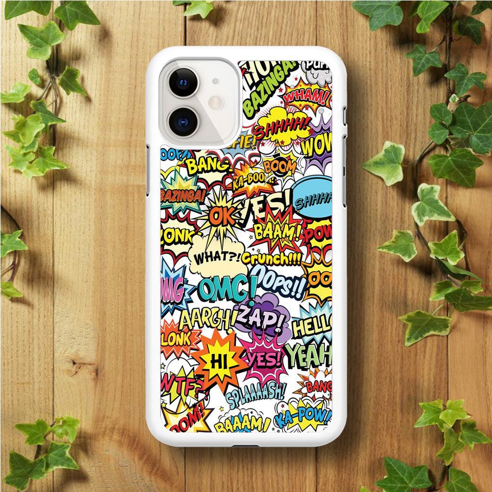 Doodle Art 011 iPhone 11 Case-Rubber / White (2D Case)-Xtracase