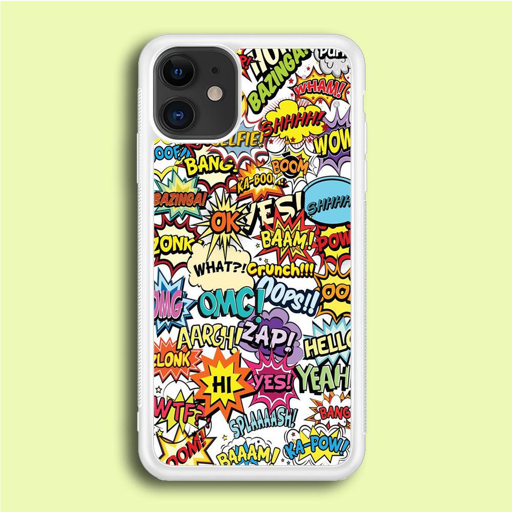 Doodle Art 011 iPhone 12 Case-Rubber / White (2D Case)-Xtracase