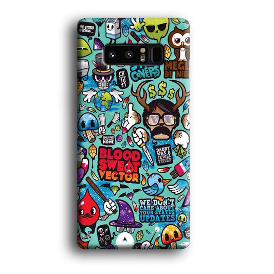 Doodle Art 013 Samsung Galaxy Note 8 3D Case-Xtracase