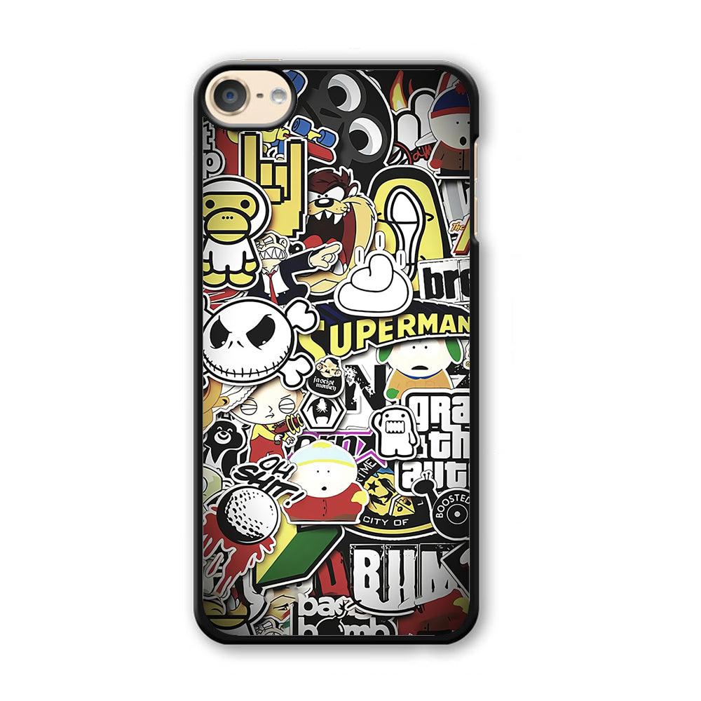 Doodle Art 014 iPod Touch 6 Case-Plastic / Full Wrap (3D Case)-Xtracase