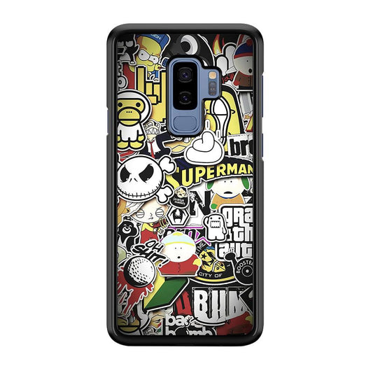 Doodle Art 014 Samsung Galaxy S9 Plus Case-Plastic / Full Wrap (3D Case)-Xtracase
