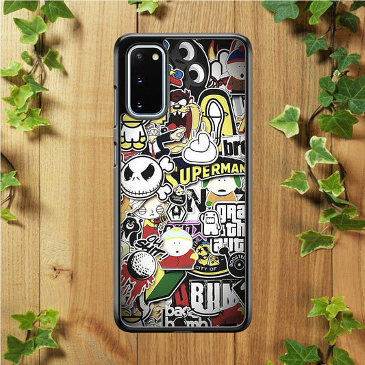Doodle Art 014 Samsung Galaxy S20 Case-Plastic / Full Wrap (3D Case)-Xtracase