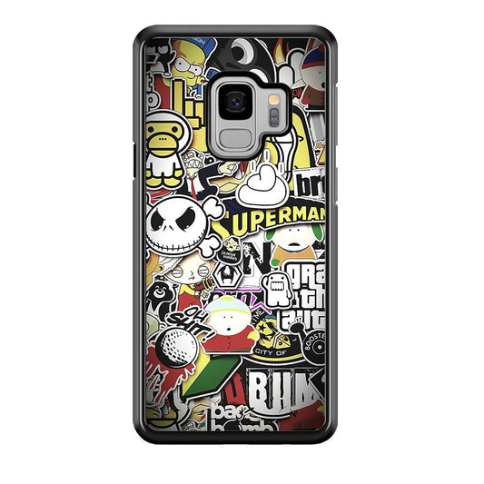 Doodle Art 014 Samsung Galaxy S9 Case-Plastic / Full Wrap (3D Case)-Xtracase