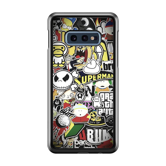 Doodle Art 014 Samsung Galaxy S10E Case-Plastic / Full Wrap (3D Case)-Xtracase