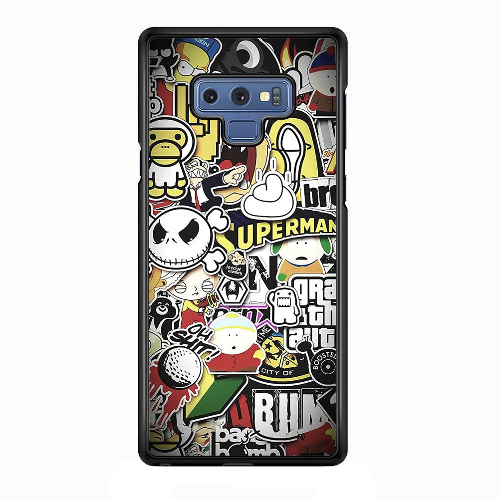 Doodle Art 014 Samsung Galaxy Note 9 Case-Plastic / Full Wrap (3D Case)-Xtracase