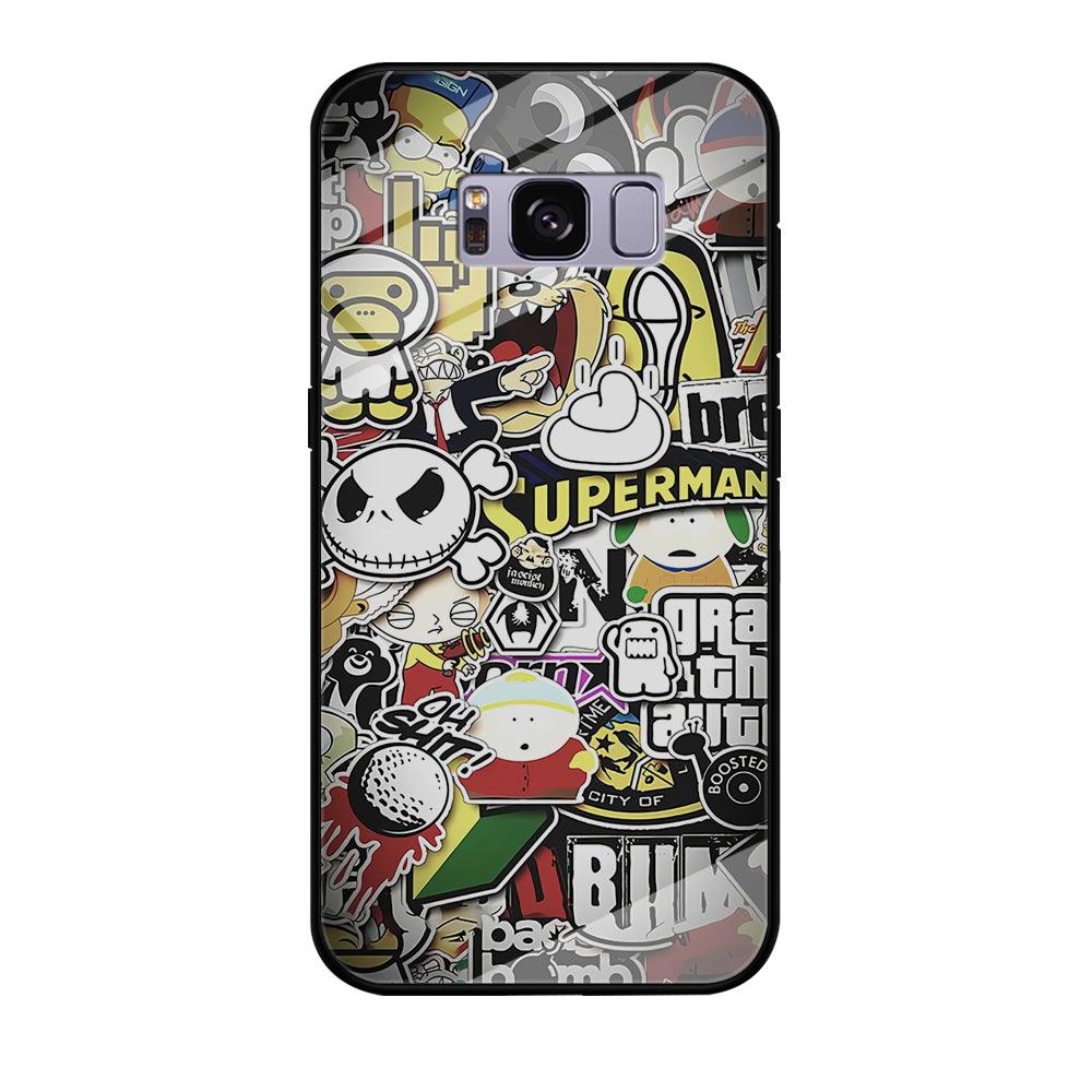 Doodle Art 014 Samsung Galaxy S8 Case-Tempered Glass Case-Xtracase