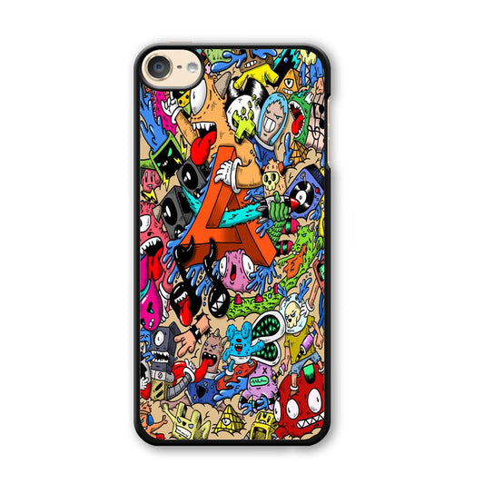 Doodle Art Unique Monsters iPod Touch 6 Case-Plastic / Black (2D Case)-Xtracase