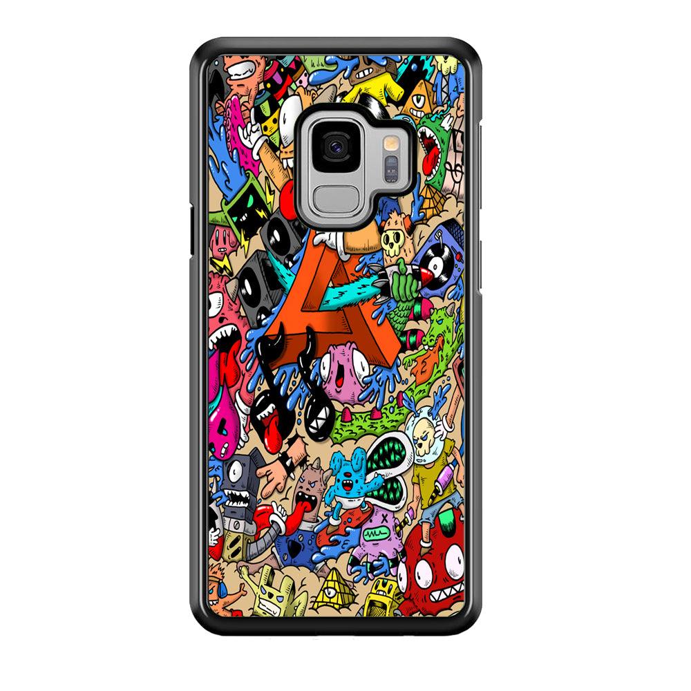Doodle Art Unique Monsters Samsung Galaxy S9 Case-Plastic / Full Wrap (3D Case)-Xtracase