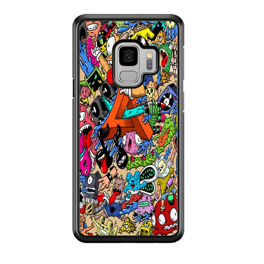 Doodle Art Unique Monsters Samsung Galaxy S9 Case-Plastic / Full Wrap (3D Case)-Xtracase