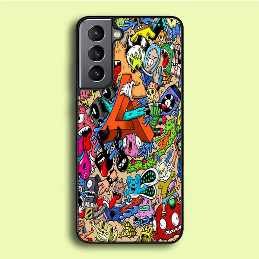 Doodle Art Unique Monsters Samsung Galaxy A16 Case-Rubber / White (2D Case)-Xtracase