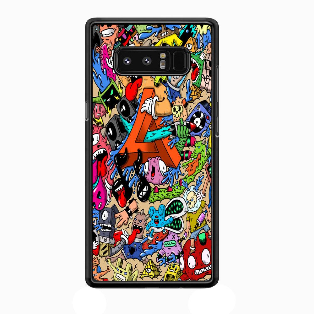 Doodle Art Unique Monsters Samsung Galaxy Note 8 Case-Plastic / Full Wrap (3D Case)-Xtracase