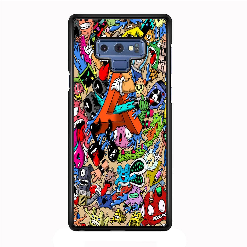 Doodle Art Unique Monsters Samsung Galaxy Note 9 Case-Plastic / Full Wrap (3D Case)-Xtracase