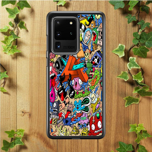 Doodle Art Unique Monsters Samsung Galaxy S20 Ultra Case-Plastic / Full Wrap (3D Case)-Xtracase